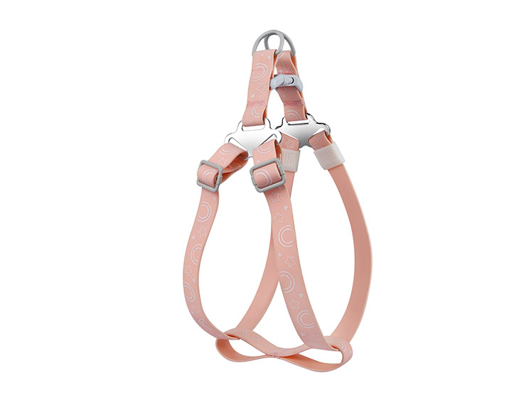 Puppy PVC harness with reflectinv print